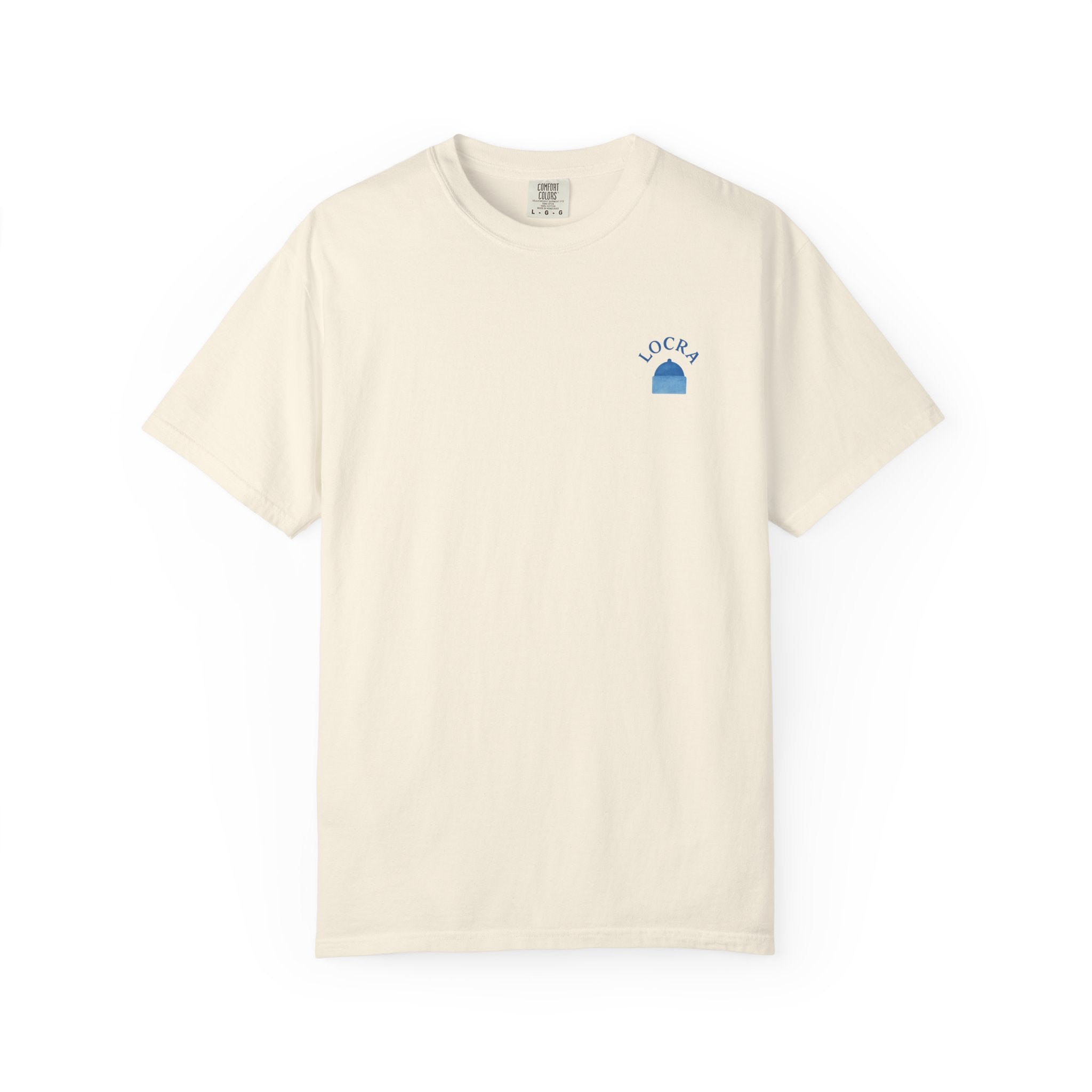 T-Shirt Santorini Greece for Locra Unisex Garment-Dyed