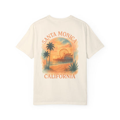 Watercolor Locra T-Shirt - Santa Monica Beach