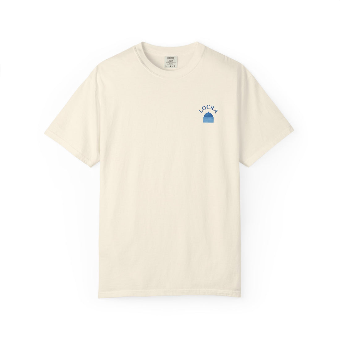 T-Shirt Santorini Greece for Locra Unisex Garment-Dyed