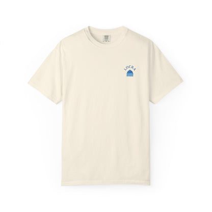 T-Shirt Santorini Greece for Locra Unisex Garment-Dyed